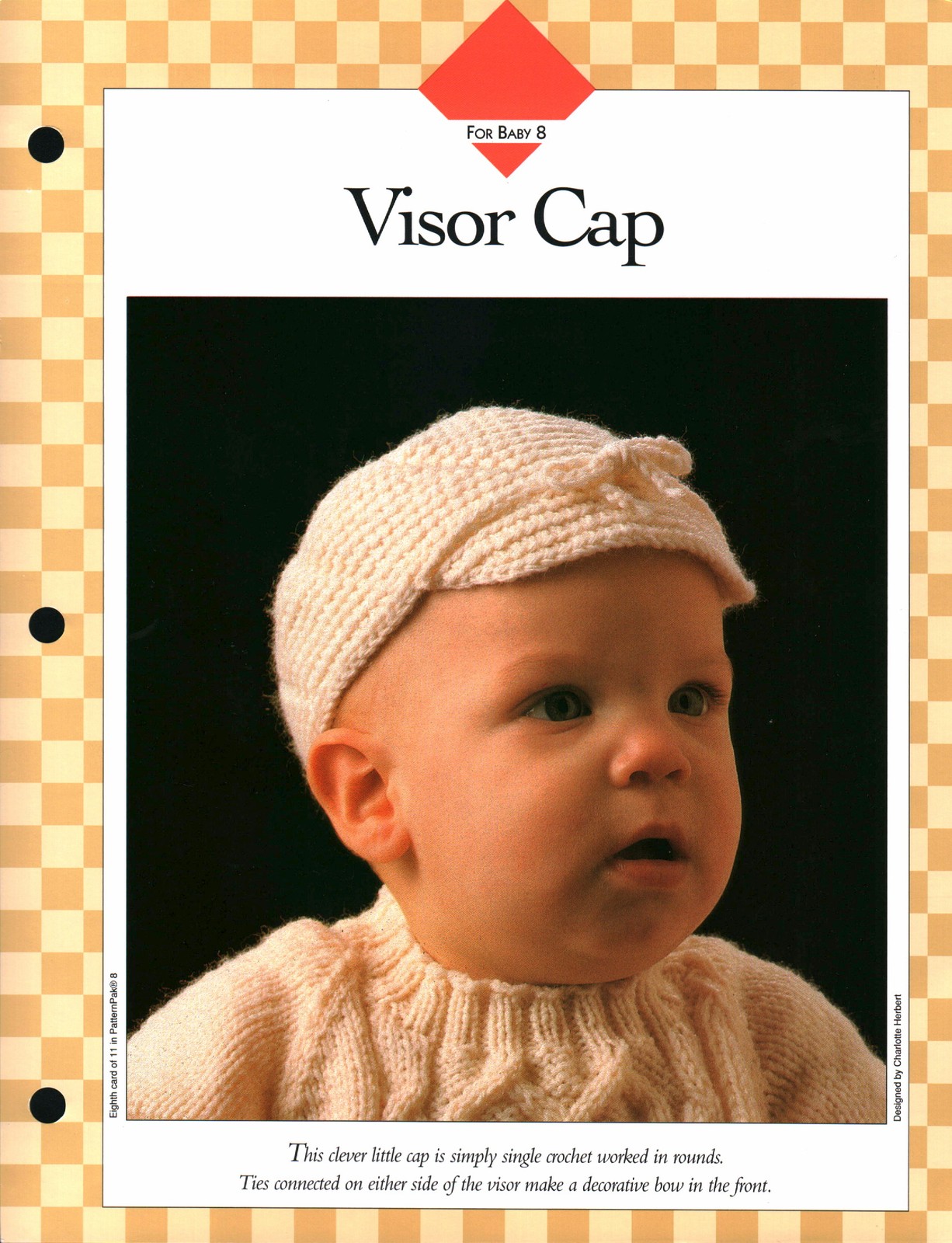 Visor Cap - For Baby 8 | Vanna Crochet Faves 85080-H