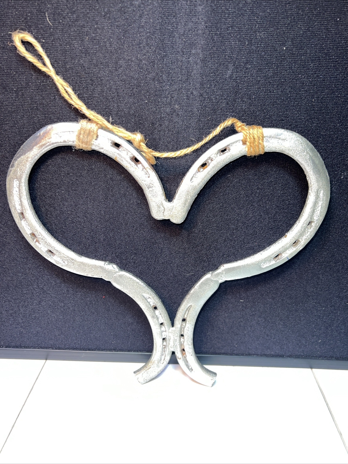 Welded Horseshoe Heart Artwork Love Western Wall Decor Ranch Horses
