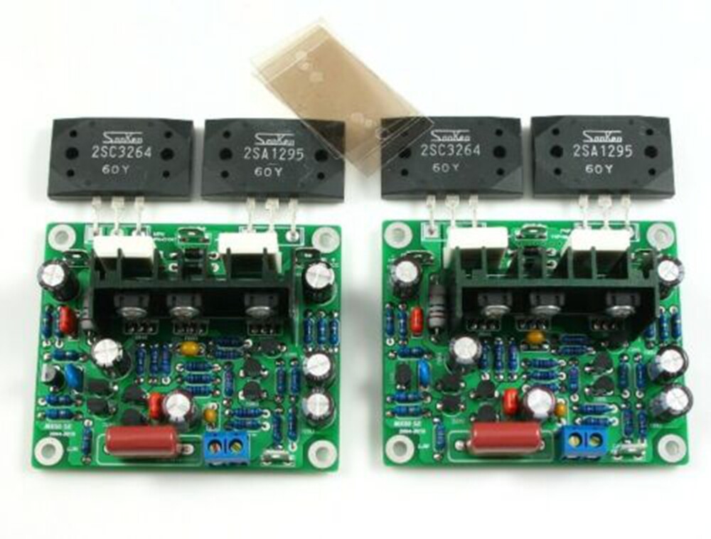 2pcs MX50 SE Amplifier Board Sanken 2SA1295 2SC3264 Dual Channel AMP