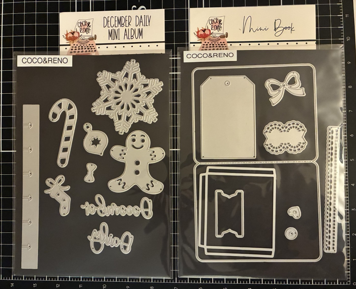 Coco & Reno DECEMBER DAILY MINI ALBUM or MINI BOOK Cutting Dies Magnetic Backing