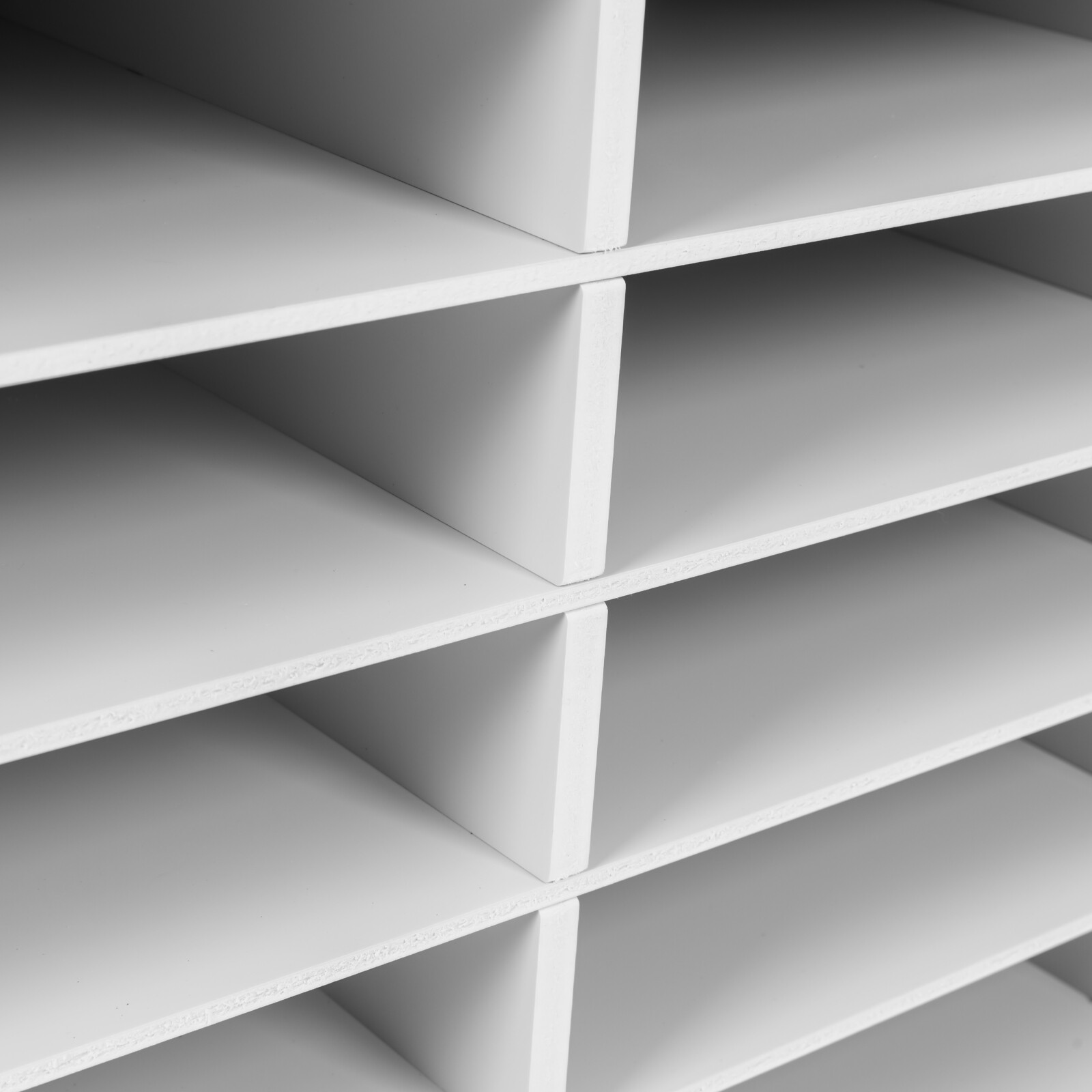 Literature Organizer File Sorter Rack Paper Holder 12 Compartments Office White