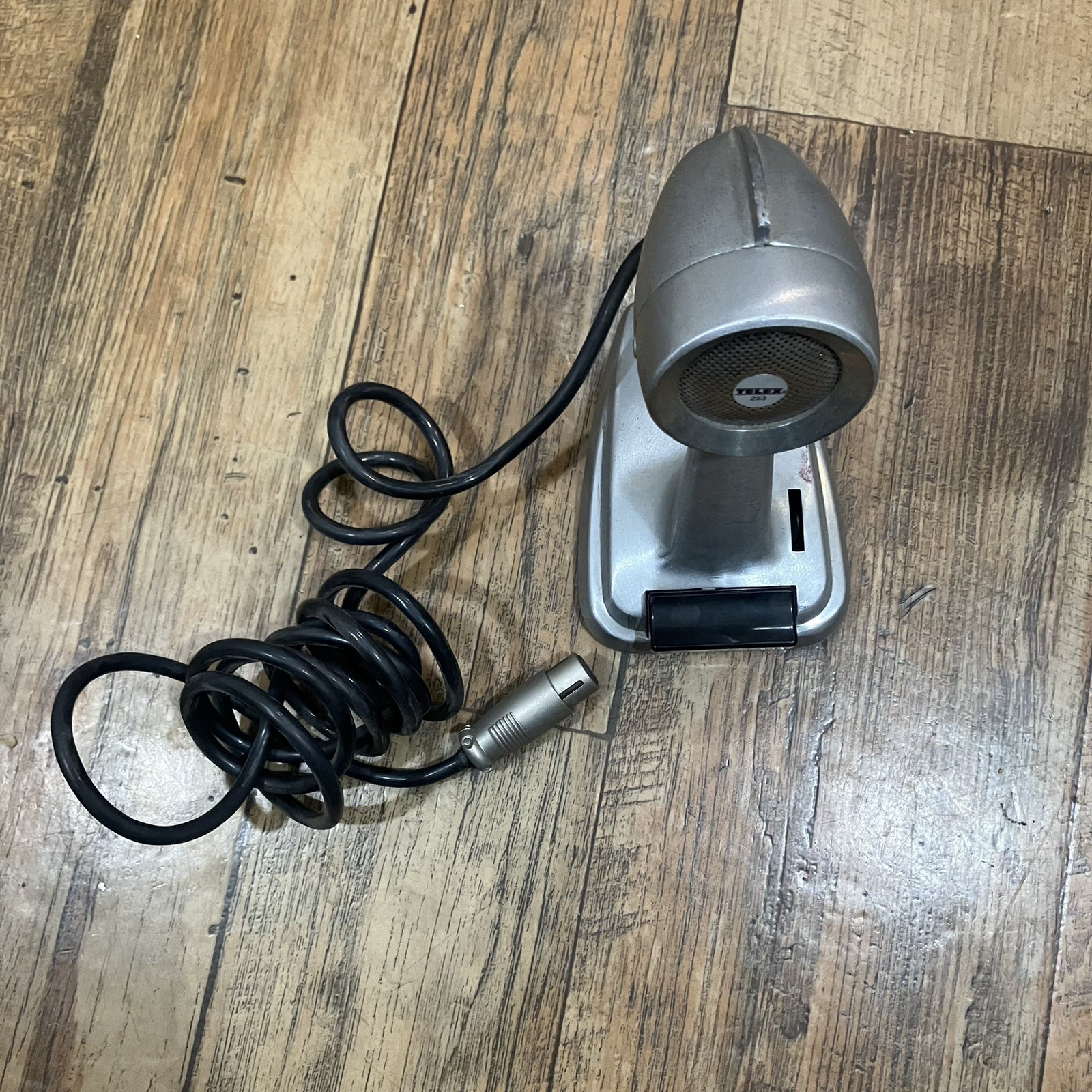 Vintage Telex 253 Dynamic Microphone Desktop Base Ham Radio CB Broadcast
