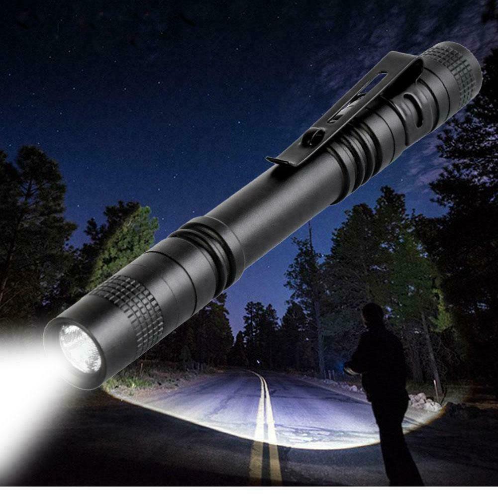 2PCS Mini Small Torch Super Bright LED Flashlight Penlight with Clip Pocket