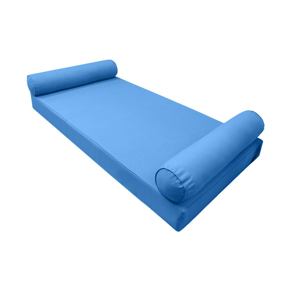 |SLIPCOVER ONLY|S5 Daybed Mattress Bolster Pillow Covers Pipe Trim Twin-XL AD102