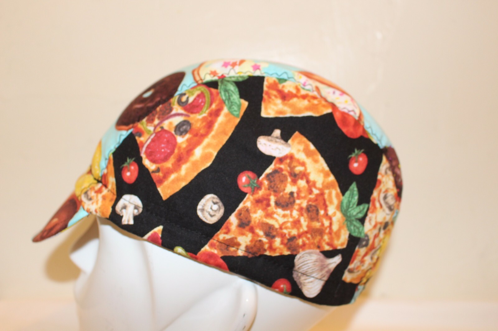 CYCLING CAP DONUTS PIZZA HOTDOG HANDMADE IN USA   S M L