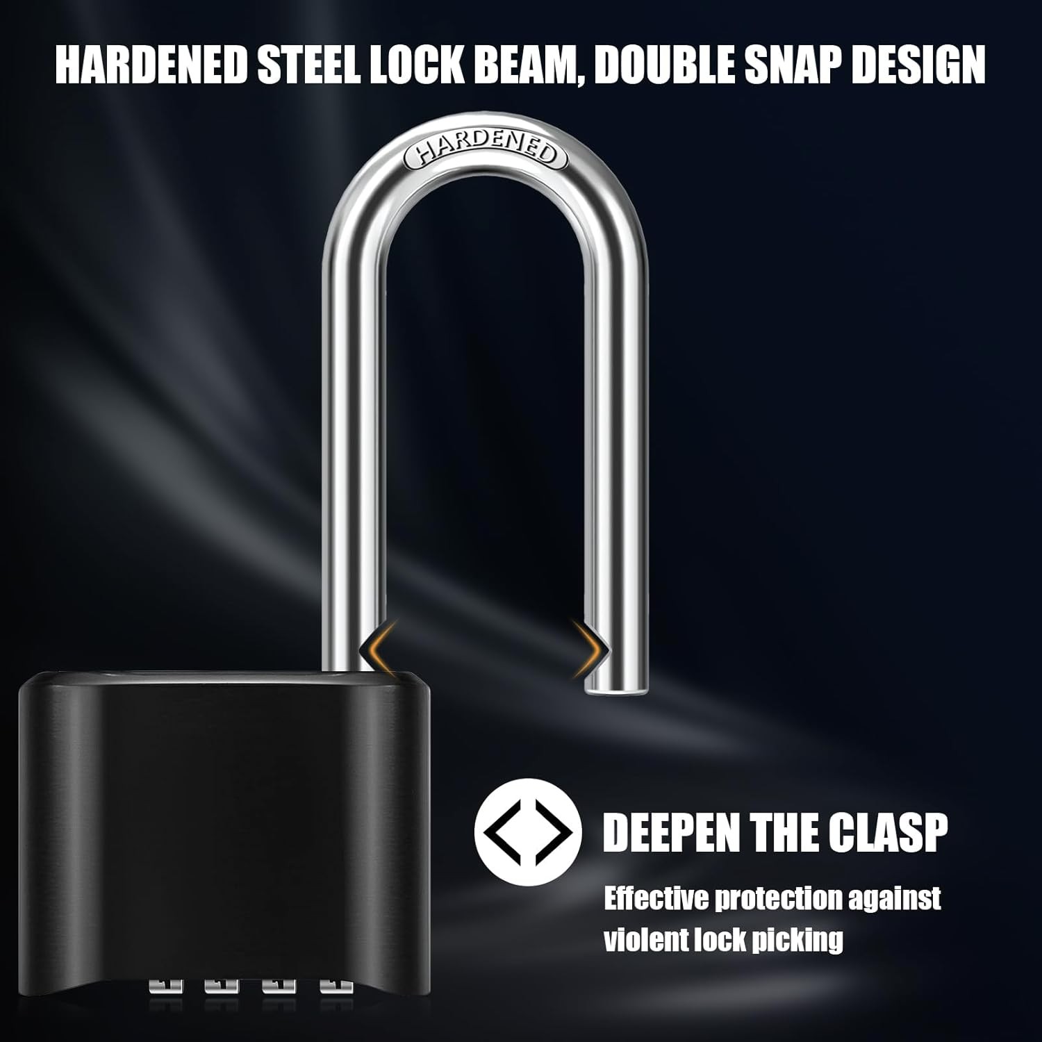 2.5in Long Shackle Combination Lock, 2 Pack Large Outdoor Weatherproof Padlock,