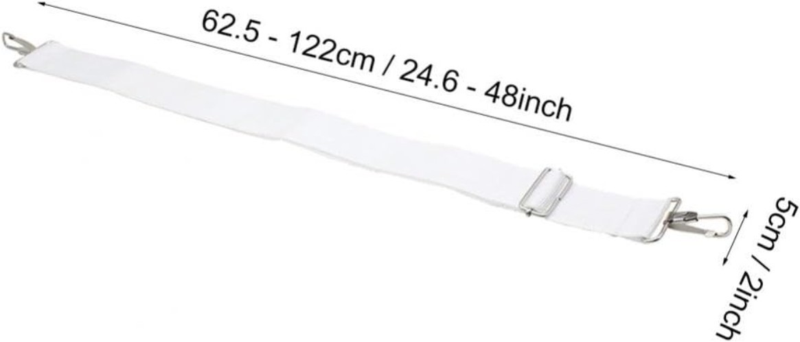 Drum Strap - Adjustable Nylon White Snare Military Drum Sling
