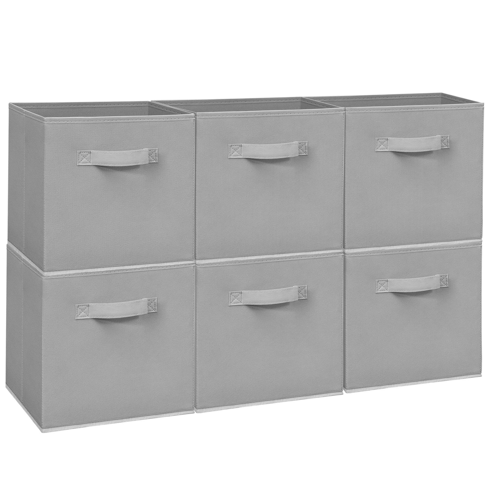 Easi Storage Cubes, 11 Inch Storage Bins, Set of 6, Foldable Fabric Cube Stor...