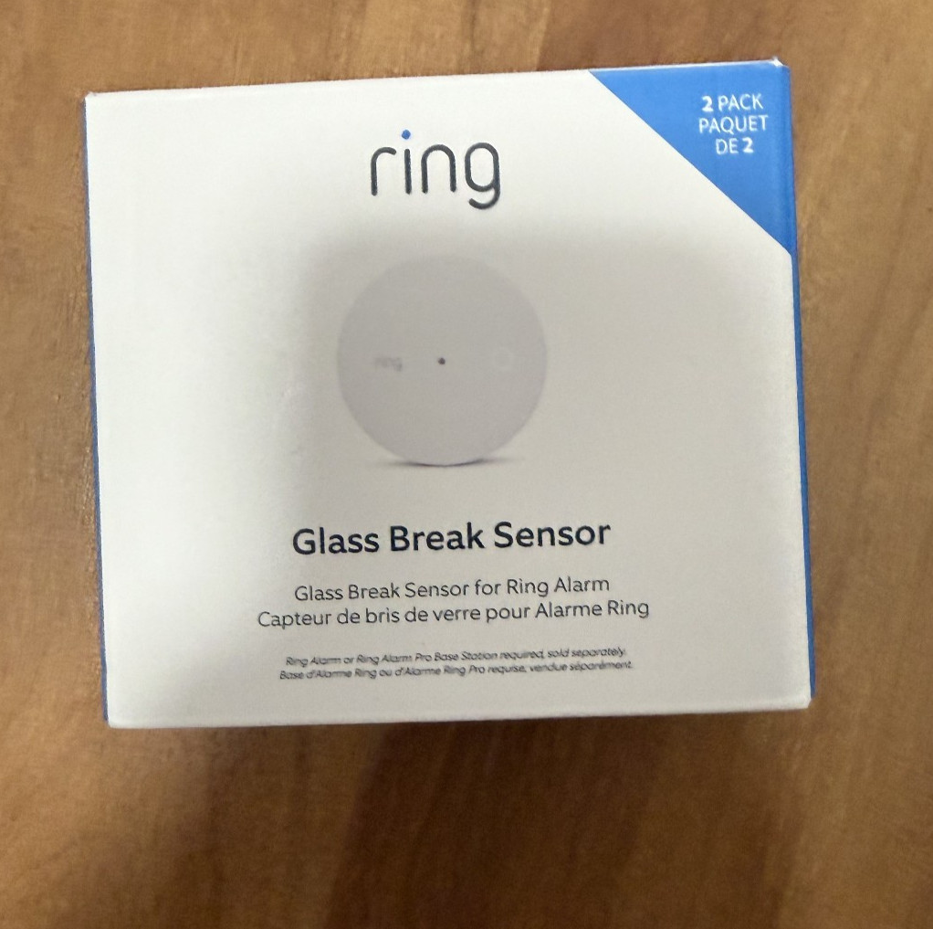 Ring Glass Break Sensor 2 Pack Wireless Smart Home Security Alarm Z Wave New