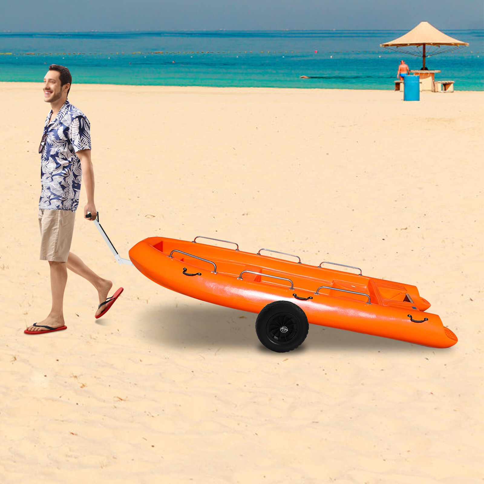 Boat Trailer Dolly Aluminum Alloy Inflatable Boat Kayak Sailboat Trailer Mover