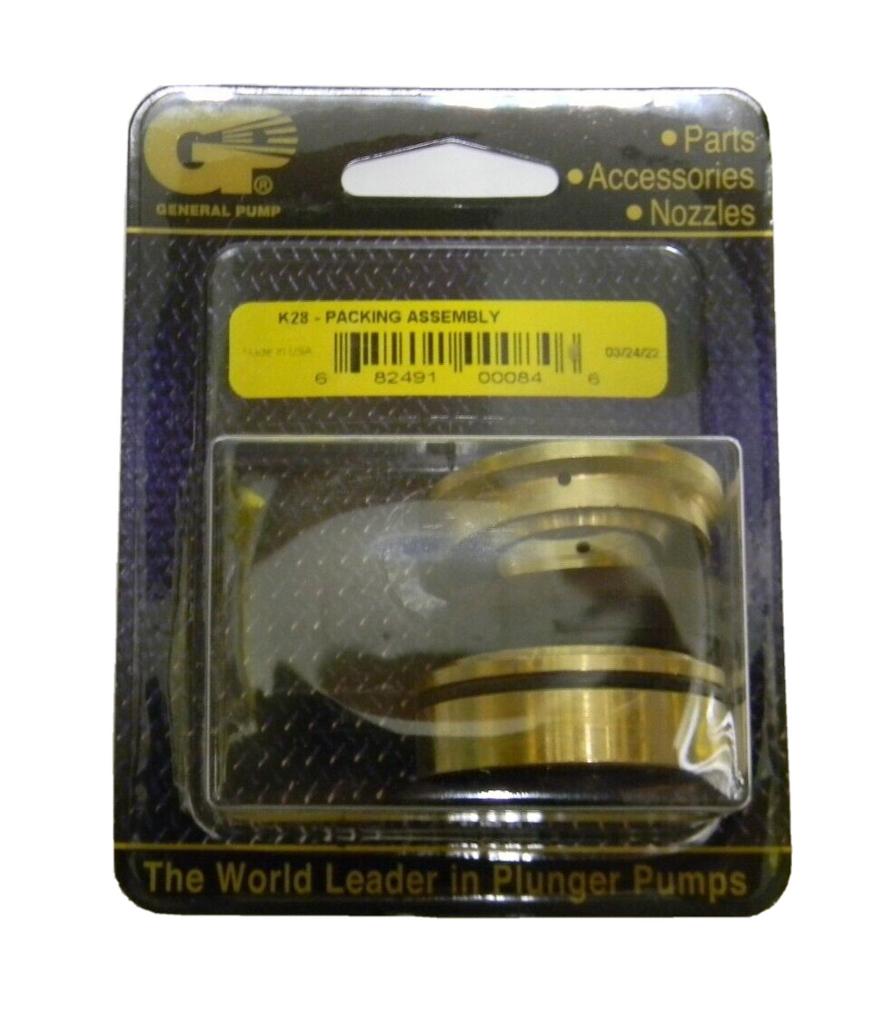 OEM General Pump K28 Kit 28 Pressure Washer Pump Seal Kit with Bras GP Interpump
