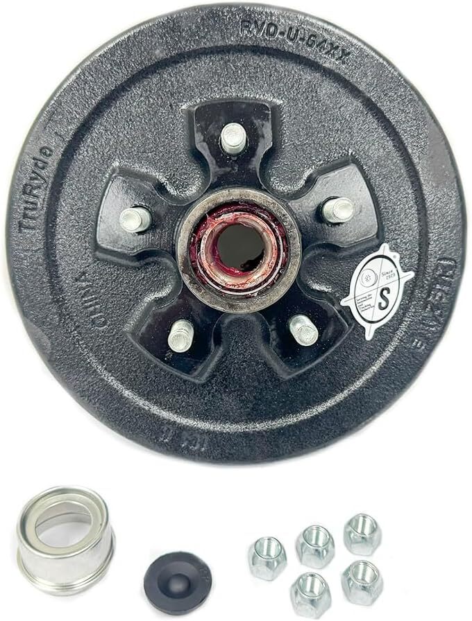 Pre-Greased 5-4.5" Trailer Hub/Drum with Parts for a 3,500 lbs. Trailer Axle