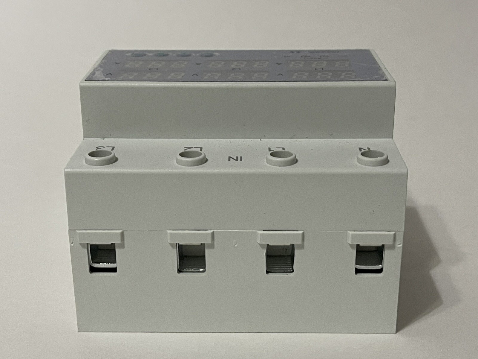 3 Phase DIN Rail Voltmeter Ammeter Auto-Overvoltage Overcurrent Protector AC 63A