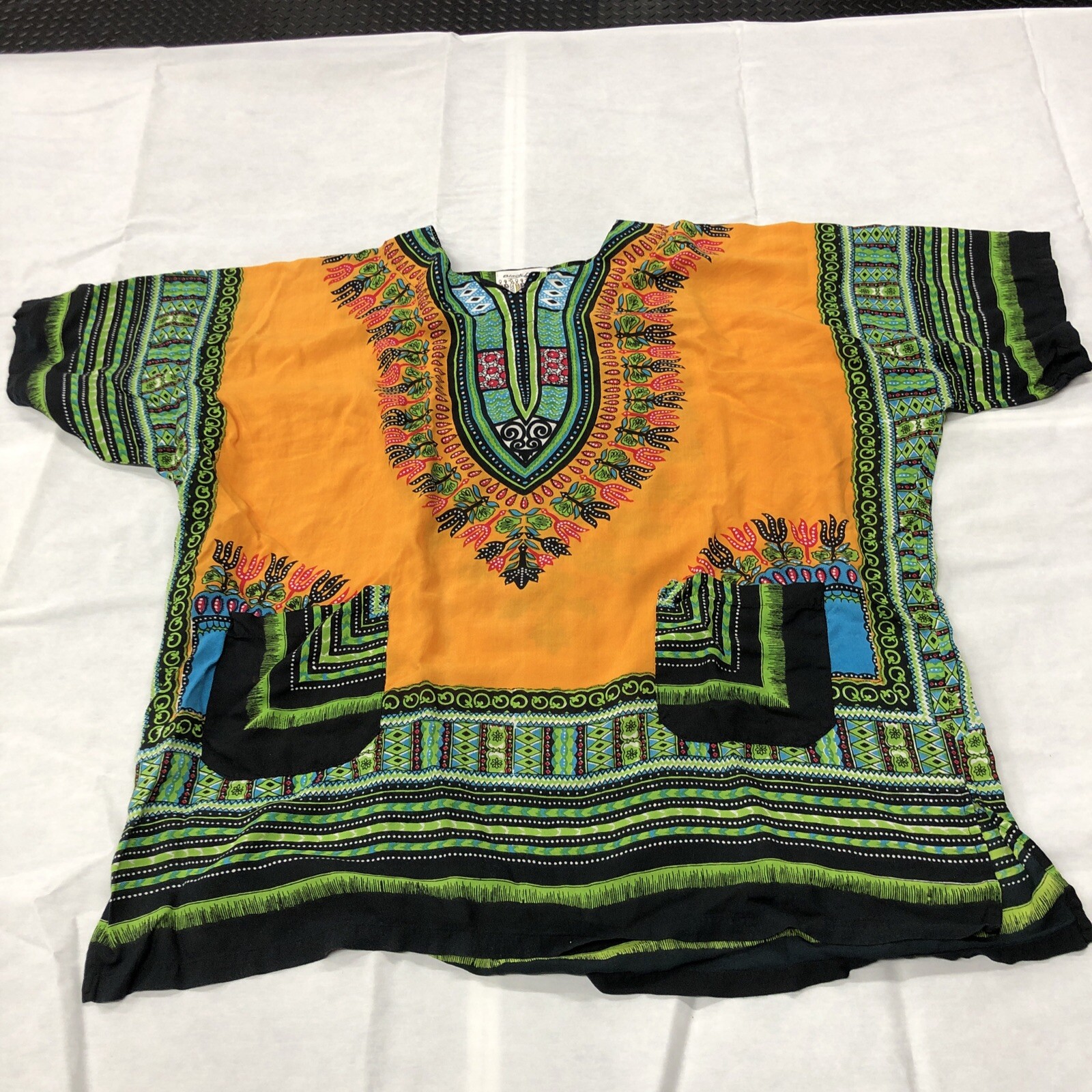 Black Metal African Dashiki Shirt With Pockets Unisex One Size