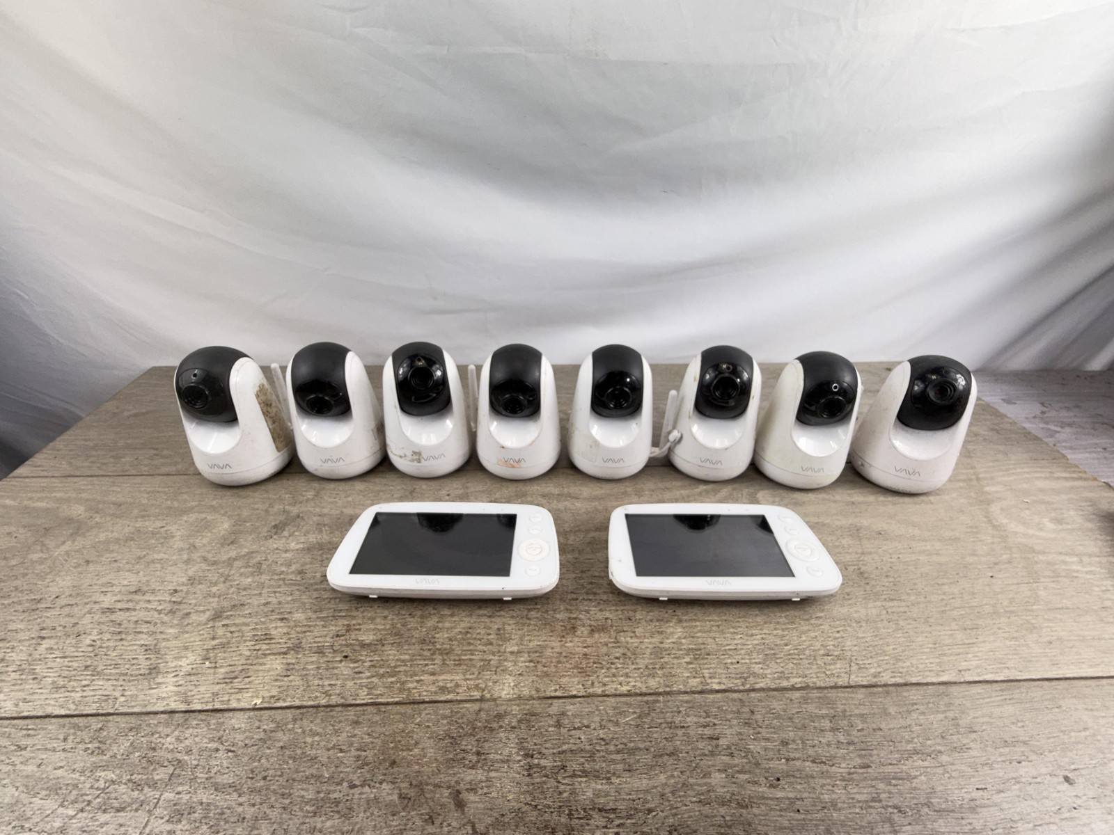 VAVA VA-IH006 Video Baby Monitor Lot 8 Cameras 2 Monitors Parts Repair Untested