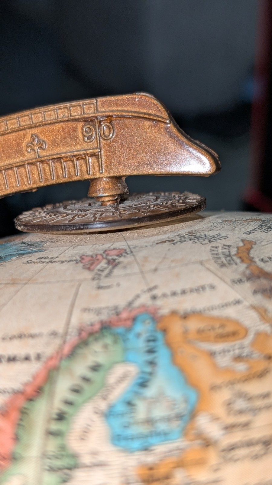 Vintage Replogle 12” World Classic Series Globe Raised Relief Mid-century Map
