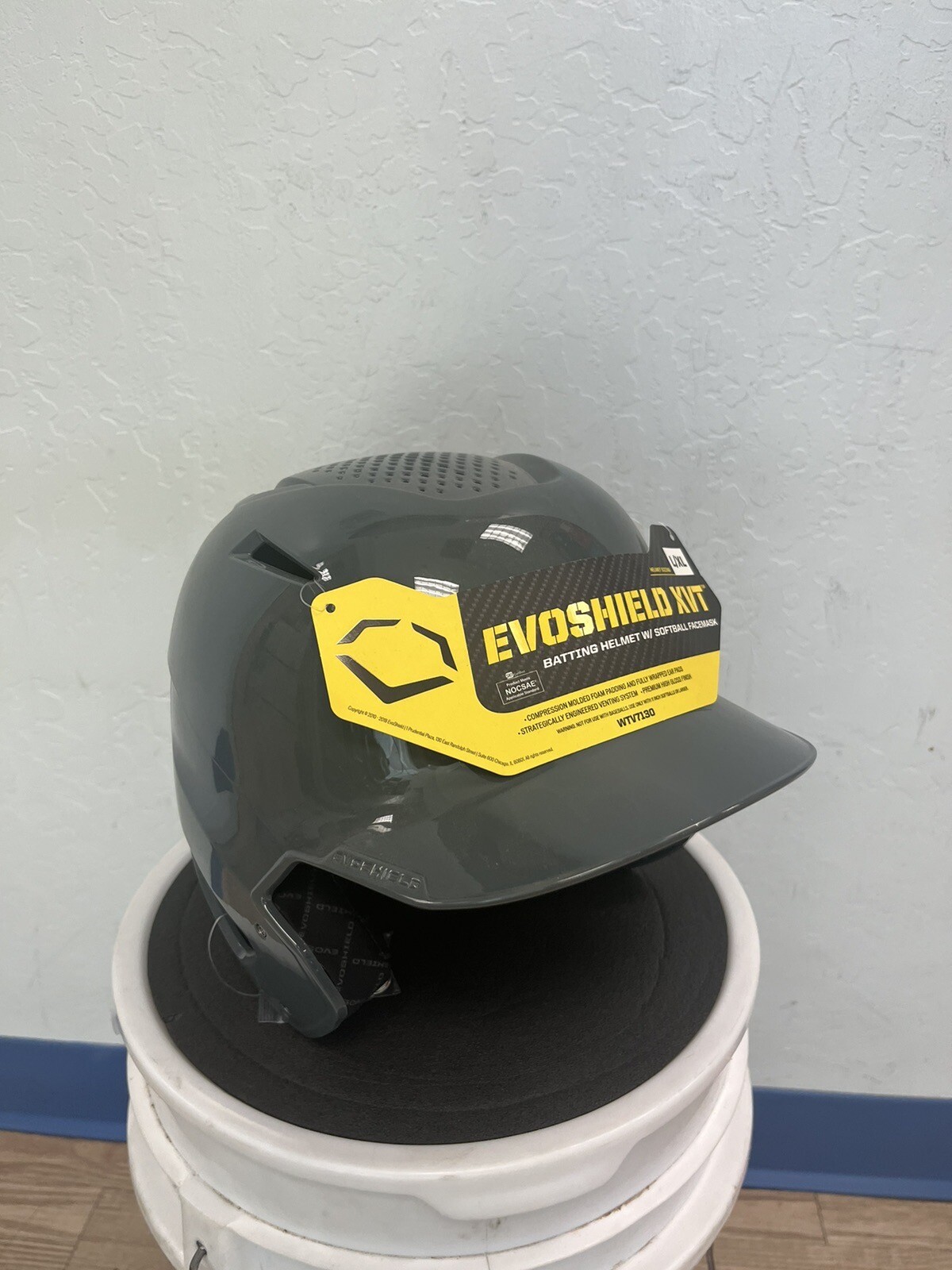 EvoShield XVT Batting Helmet - Charcoal High Gloss  Youth