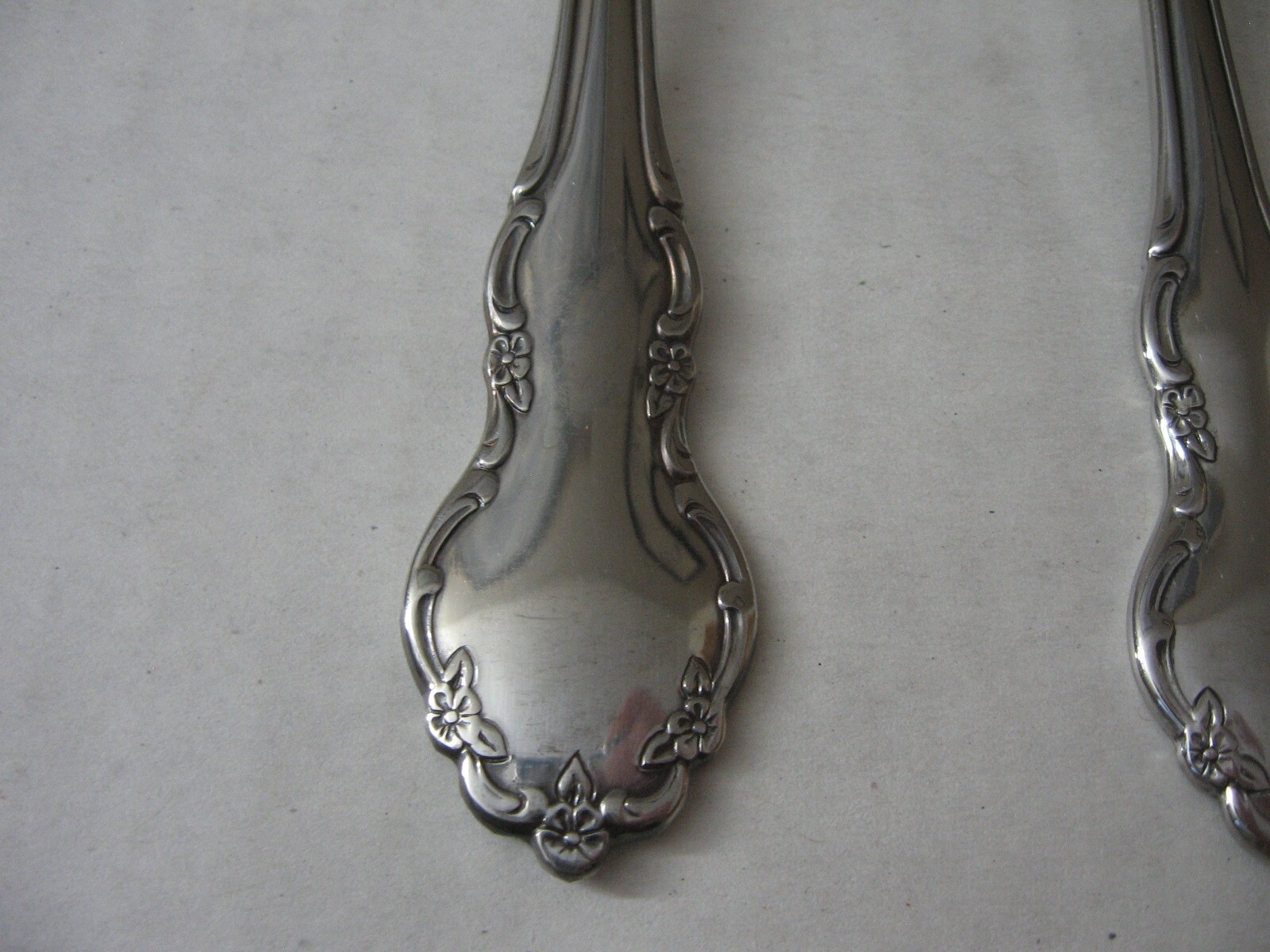 TENNYSON Oneida Community CUBE Solid & Pierced Serving Spoons & Cold Meat Fork
