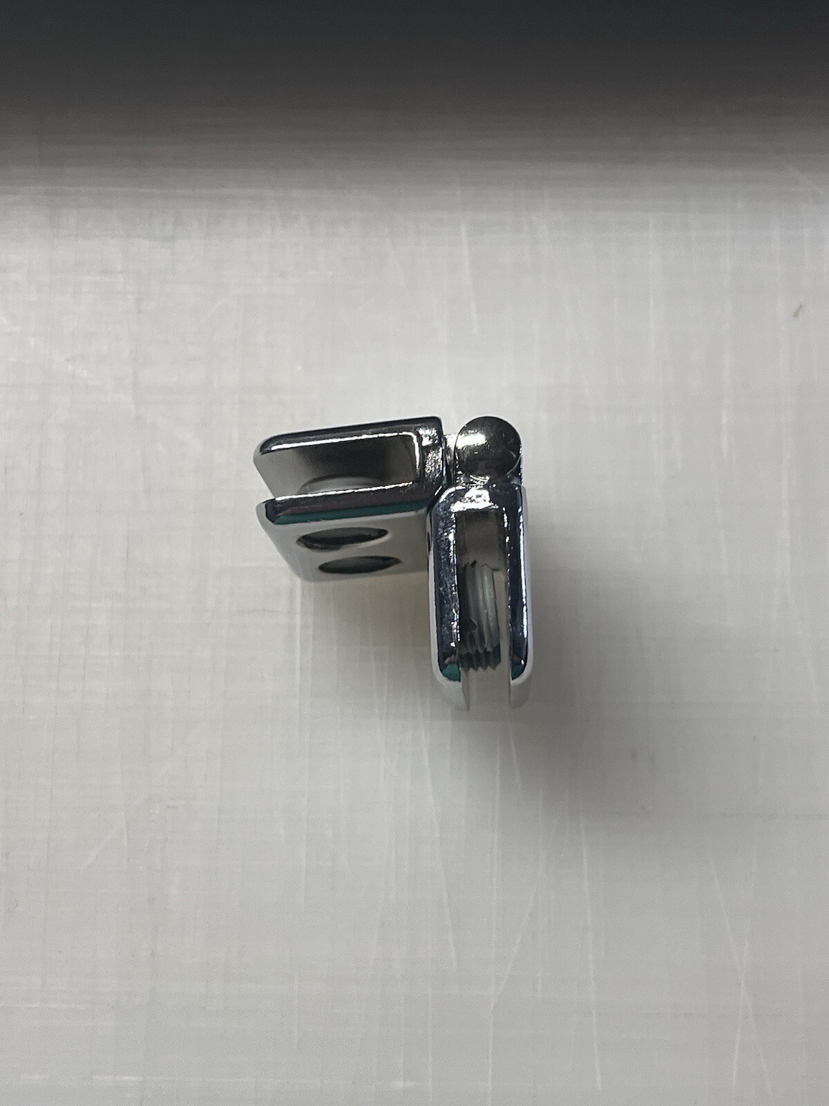 4 Pc Hinge Glass Connector Chrome 3/16'' Tempered Glass Shelf