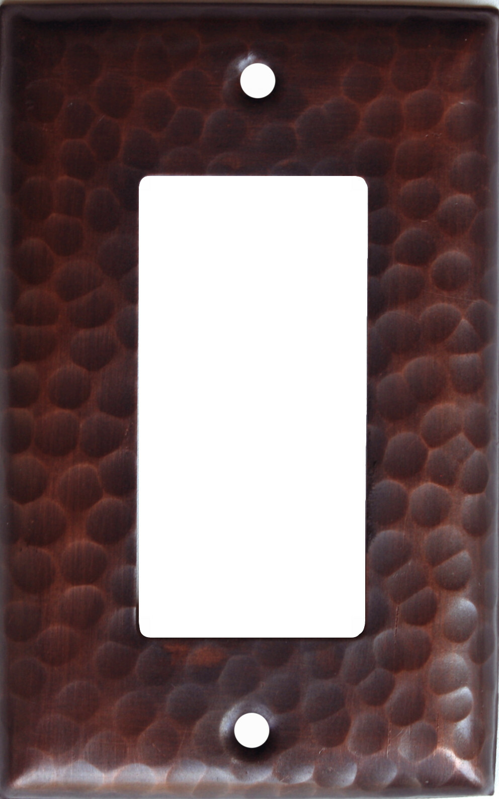 Single Decora Hammered Copper Switch Plate