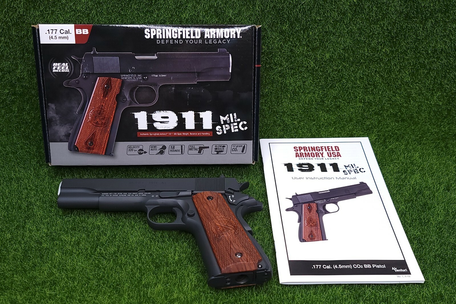 Air Venturi Springfield Armory Mil-Spec 1911 BB Pistol CO2 .177 - SA-1911MSCB4