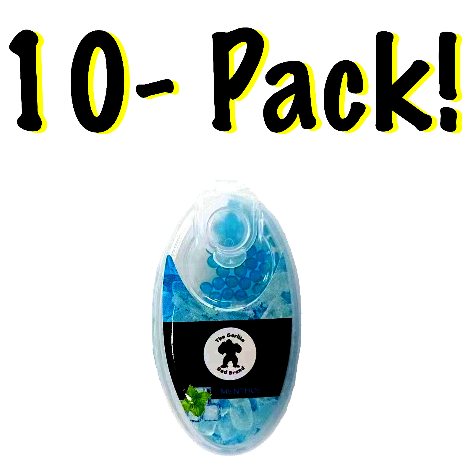 🥶 1000 Count Original Blue Menthol Burst Beads - 10-Pack Bulk Menthol Beads