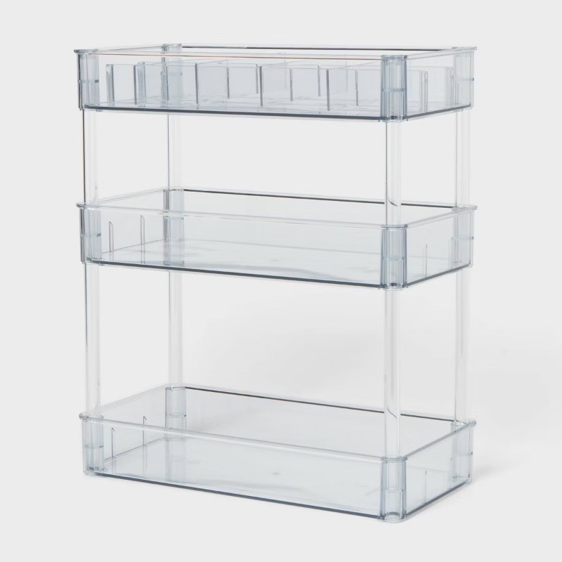 12"x 6"x14" 3 Tier Shelf Clear