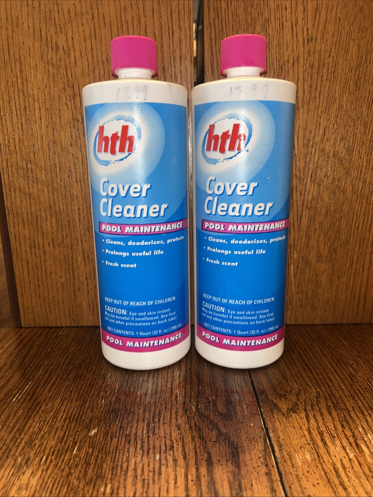 HTH Lot Of 2 POOL COVER CLEANER 32 OZ. Bottles NEW Pool Maintenance FAST SHIP