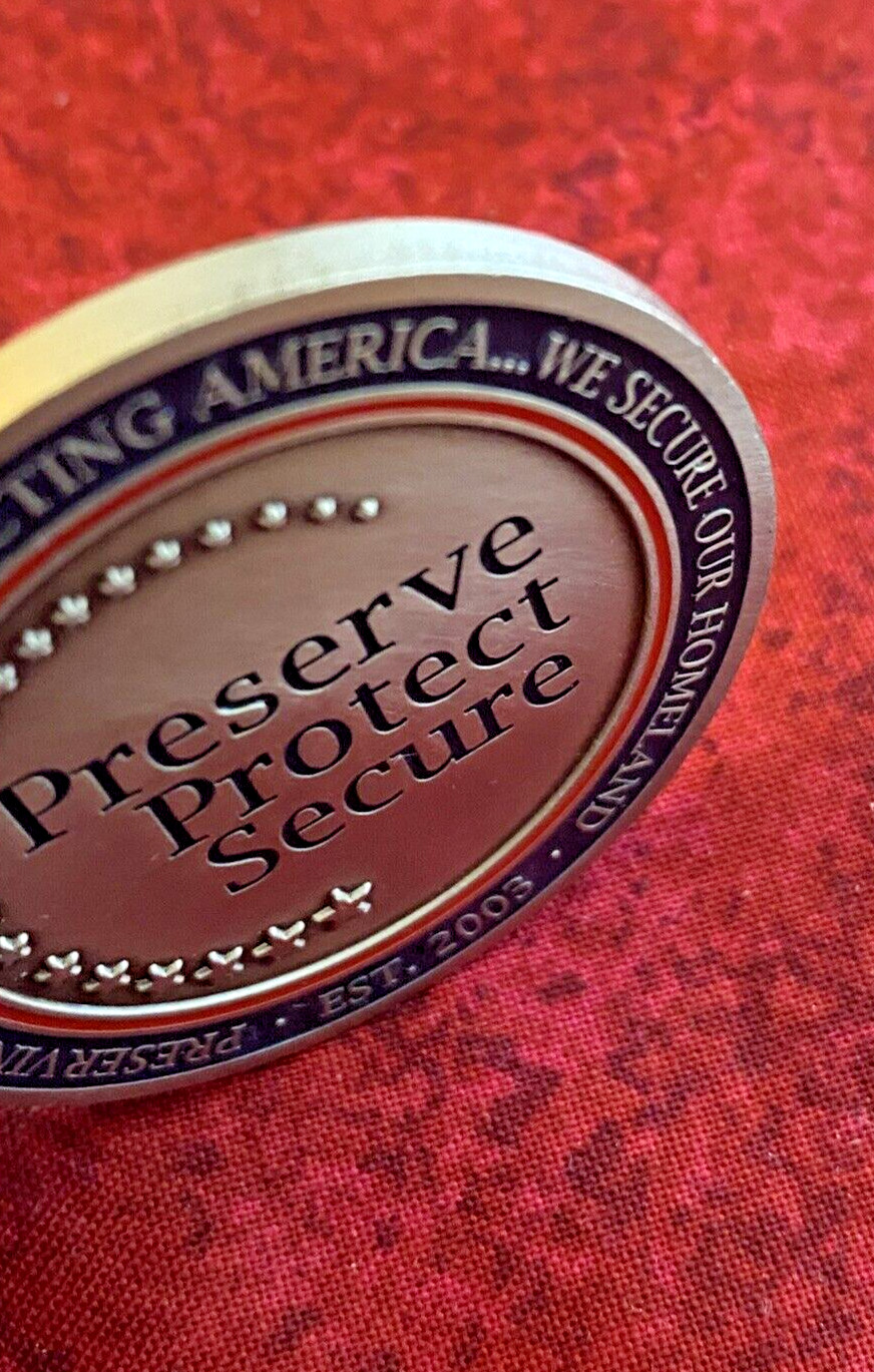 CHALLENGE COIN / PRESERVE - PROTECT - SECURE