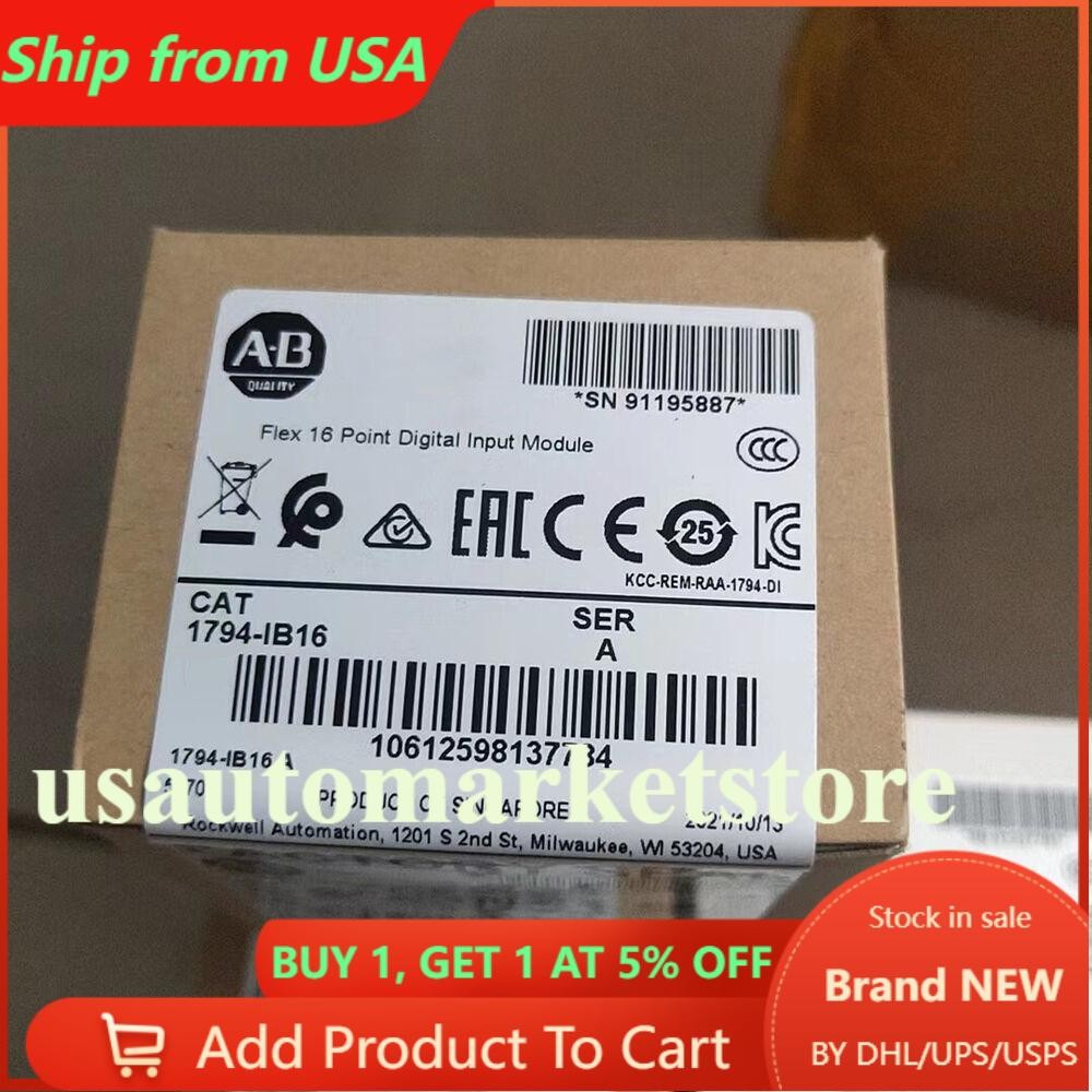 AB 1794-IB16 A Flex 16 Point I/O Input Module New Sealed IN TX