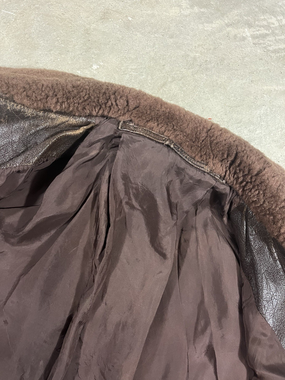 Vintage 40s WWII Flight Leather Bomber Jacket G-1 Medium