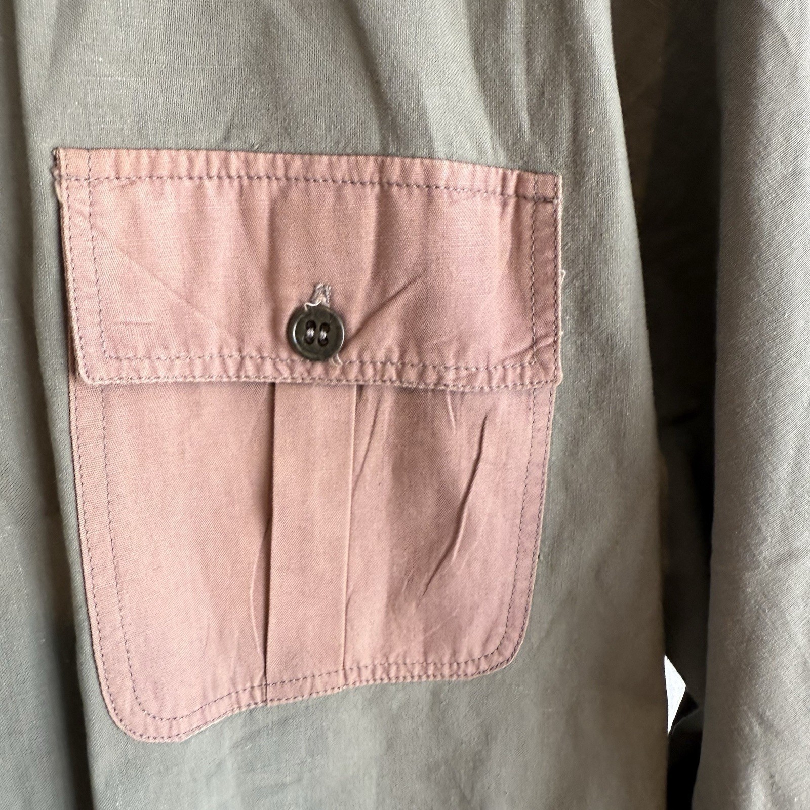 WWII Linen Italian Army Shirt Multi Panel