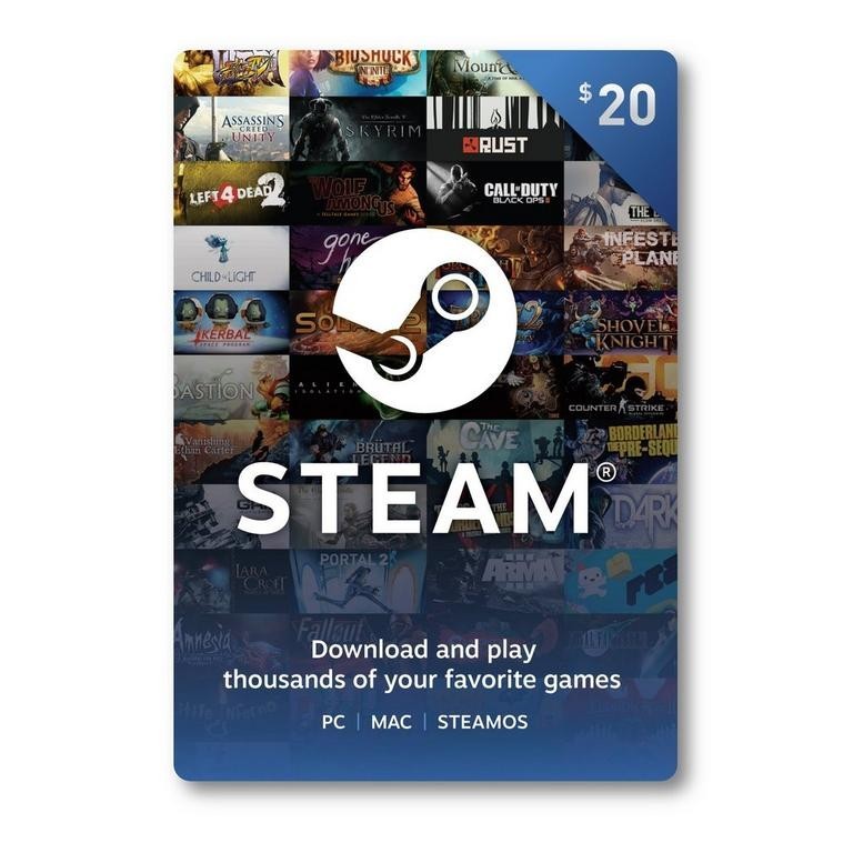 $20 Steam Gift Card -Steam Wallet -Fast Shipping - Physical Delivery w/ tracking