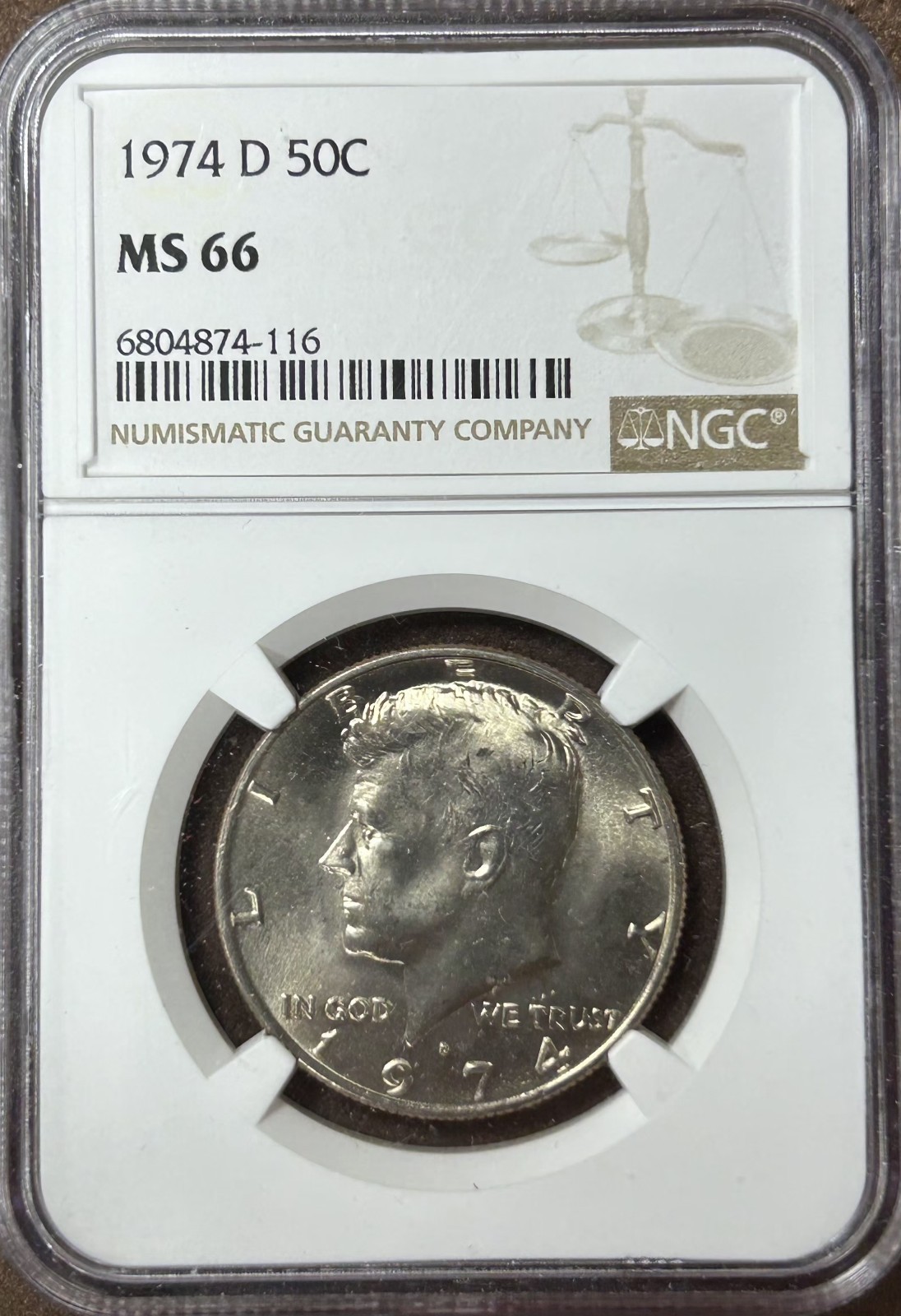 1974-D Kennedy Half NGC MS-66!!!