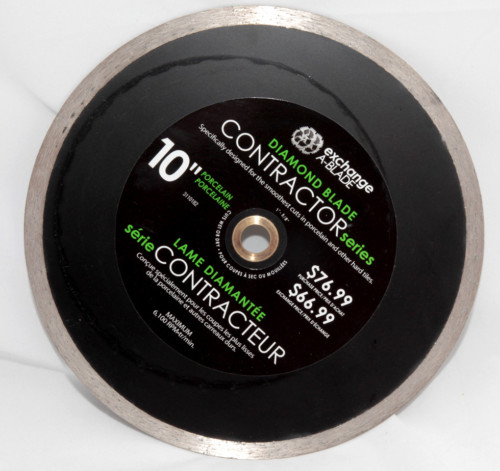 10" Diamond Blade for Porcelain and Hard Tile Cutting