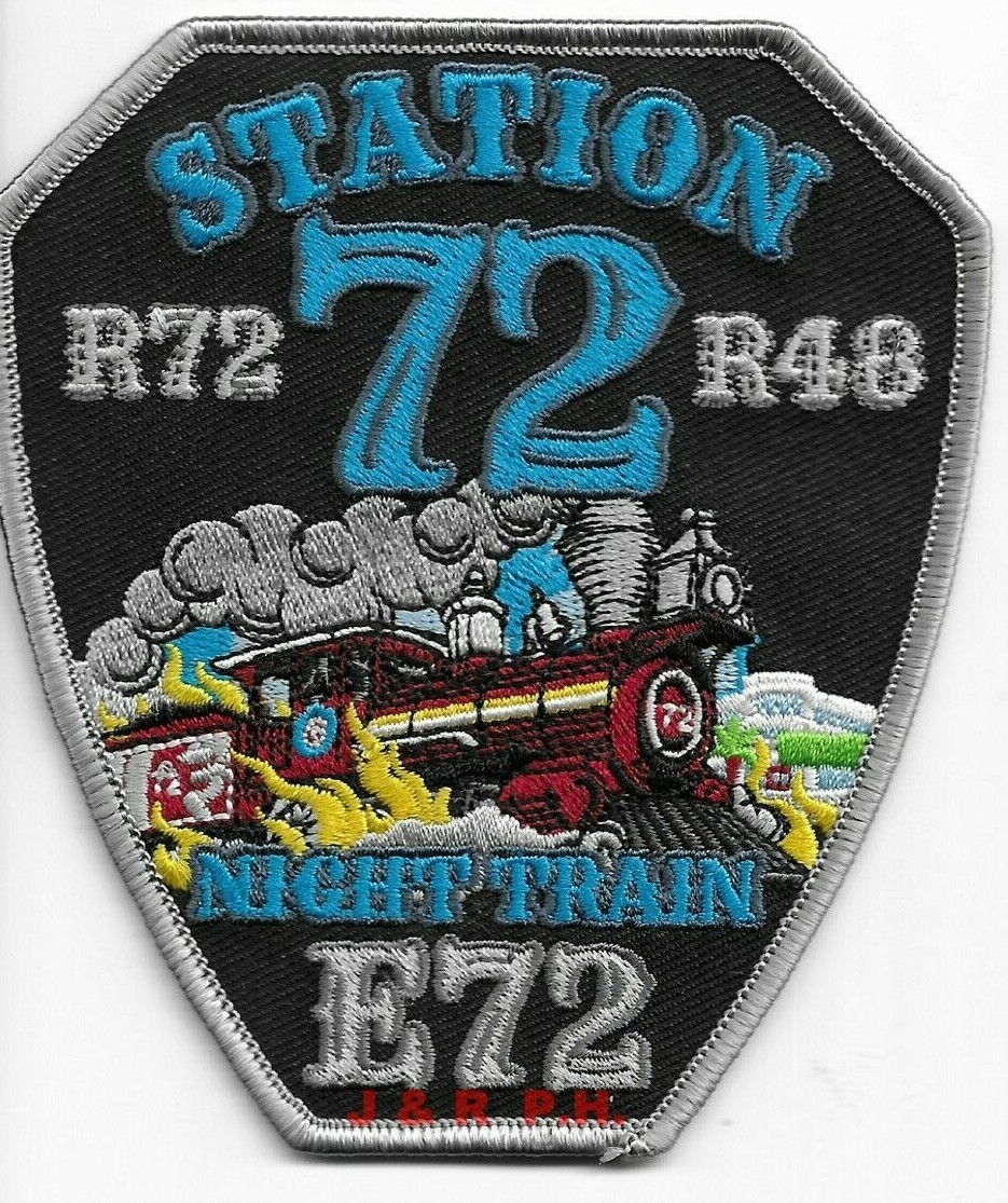 Sunrise  Station - 72  "Night Train", Florida (4" x 4.5" size) fire patch
