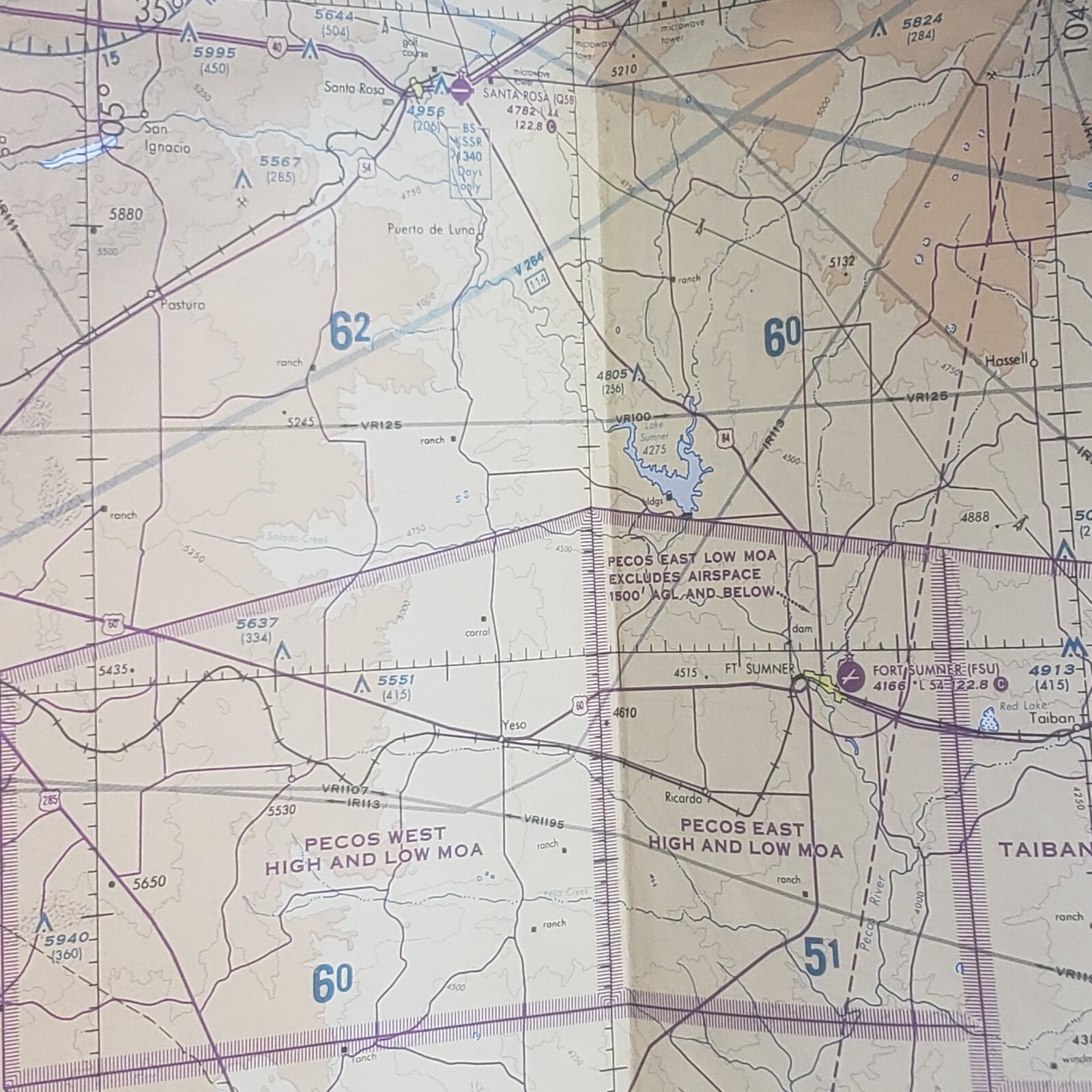 Aeronautical Chart Albuquerque 1995