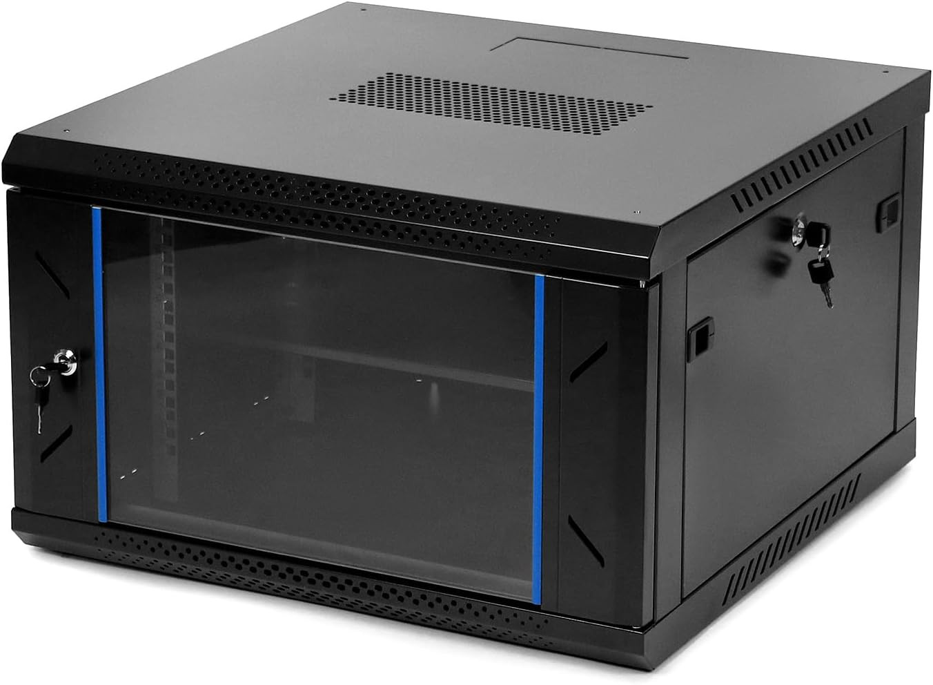 6U Wall Mount Network Server Cabinet 24” Deep 19” Rack Enclosure Glass Door Rack
