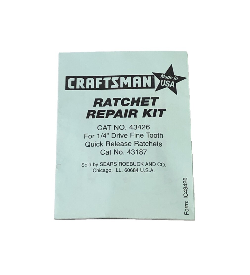 NEW Craftsman 1/4" Ratchet Repair Kit 43426 for Fine Tooth Quick Release Ratchet