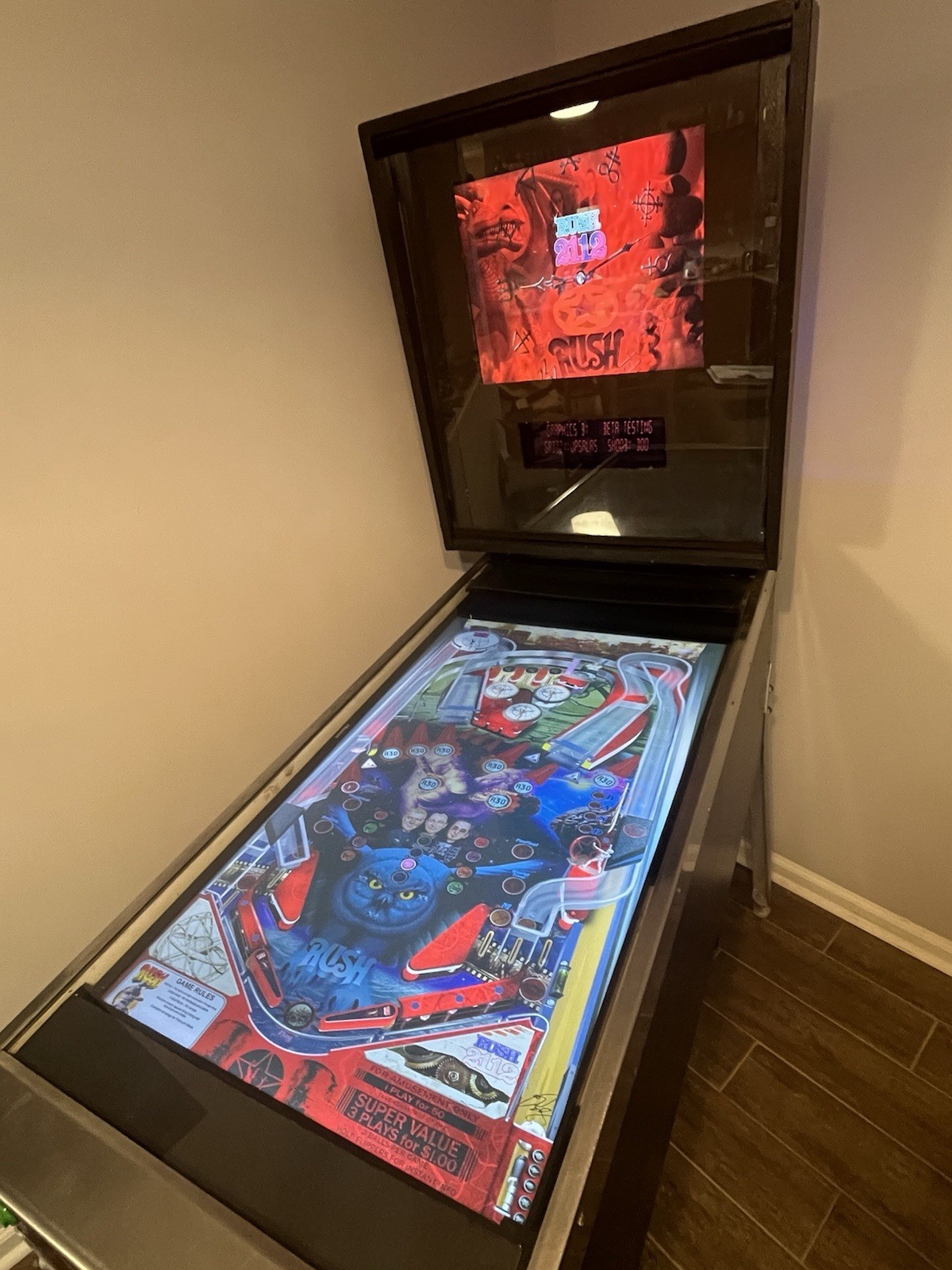 Custom Built Full Size Virtual Pinball Machine. 72 Tables Currently