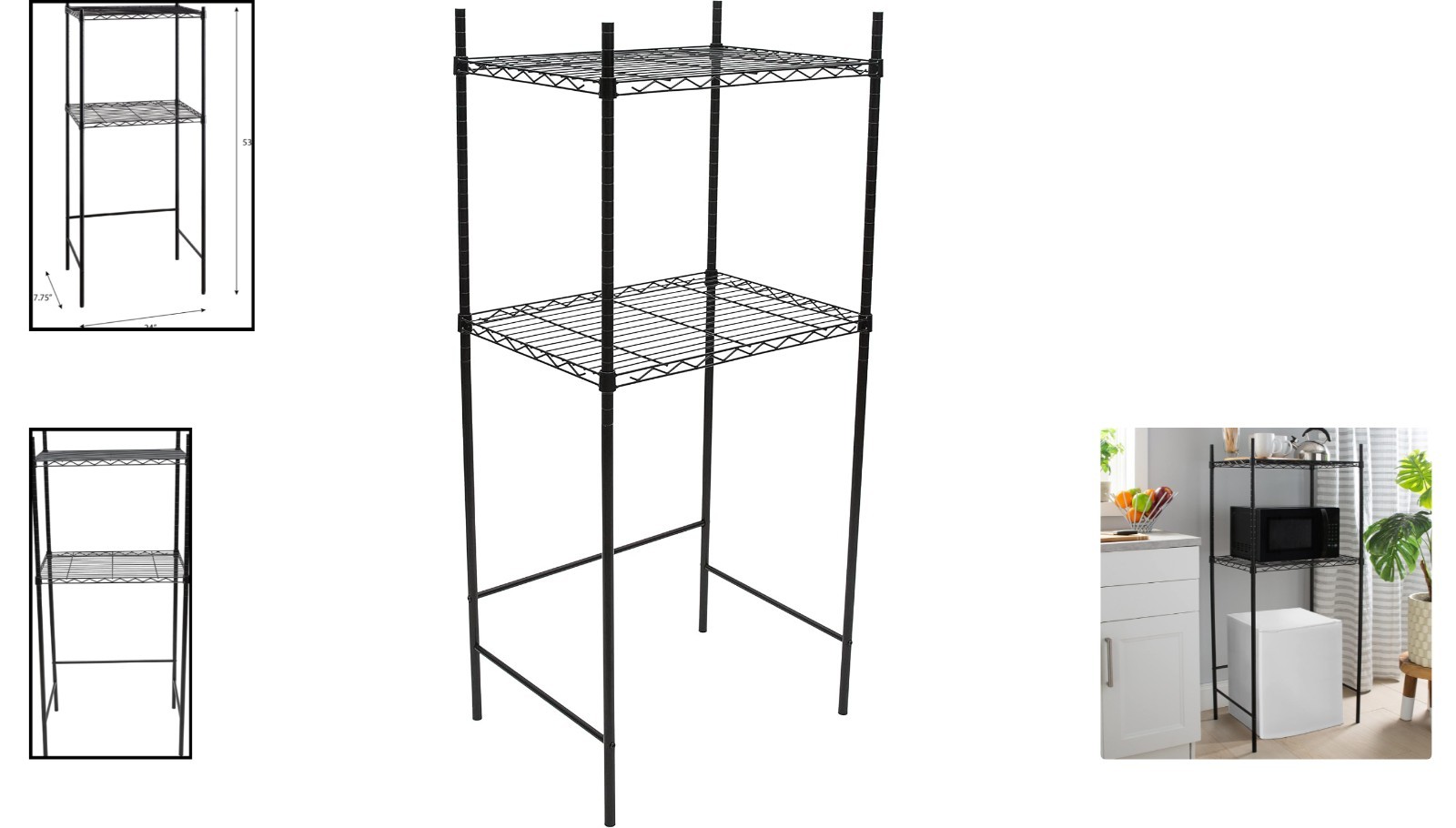 Elegant Space-Saving Mini Fridge & Microwave Stand for Experience Kitchen Living