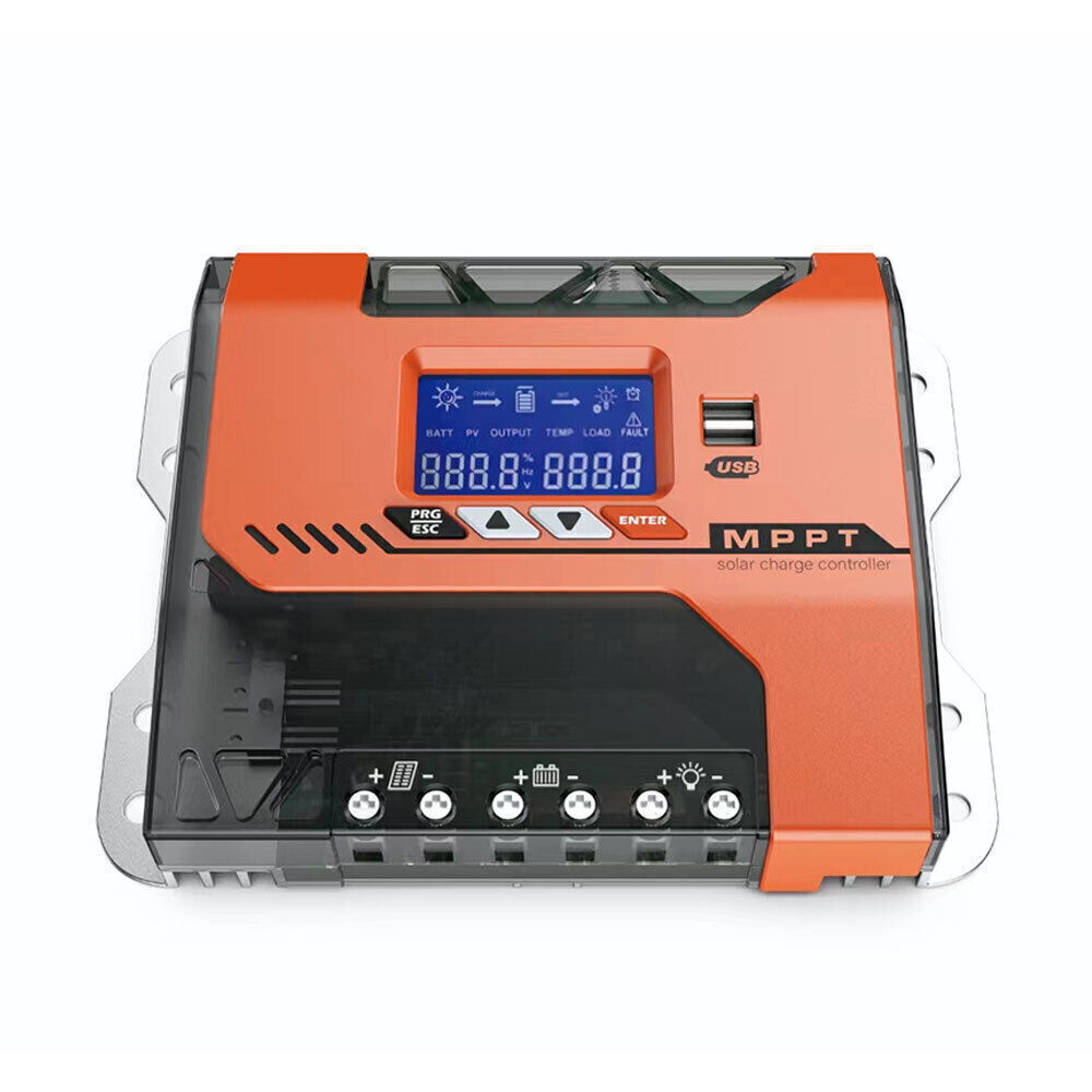 20/40/60Amp 12V/24V/36V/48V MPPT Solar Charge Controller Panel Battery Regulator