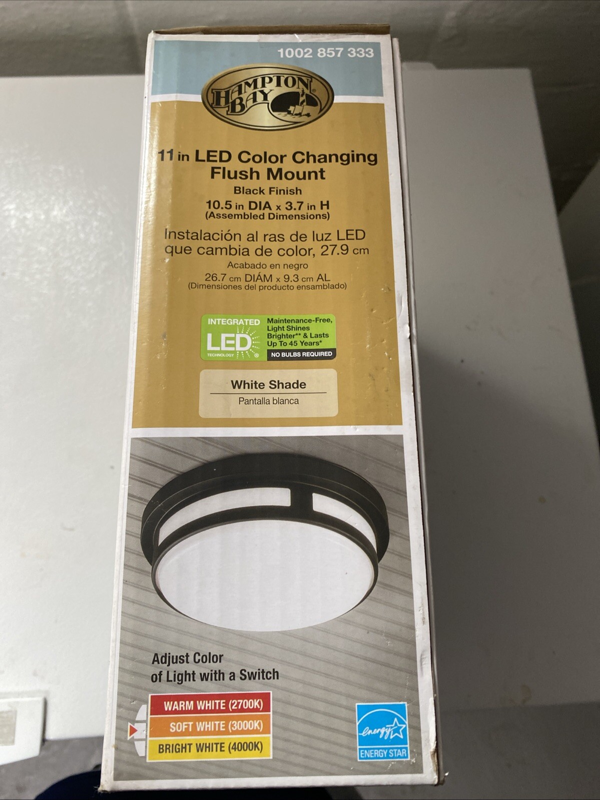 11 In LED Color changing Flush Mount (Black Finish)