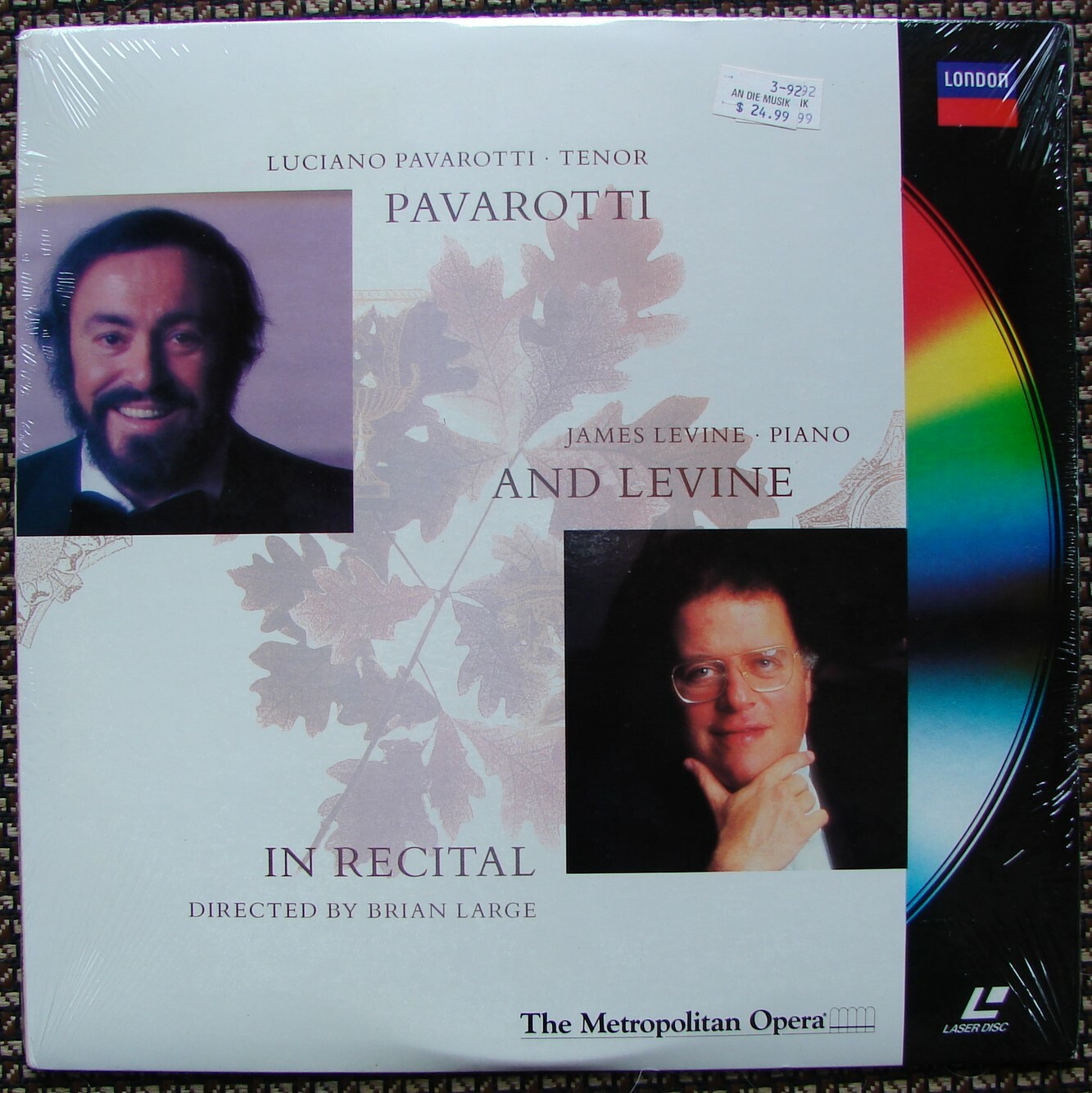 Luciano PAVAROTTI~Tenor  James LEVINE~Piano in RECITAL Opera Music Laserdisc NEW