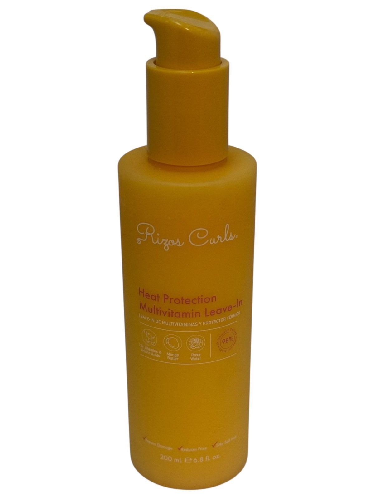 Rizos Curls Heat Protection Multivitamin Leave-In – 200ml / 6.8 fl.oz – No Cap