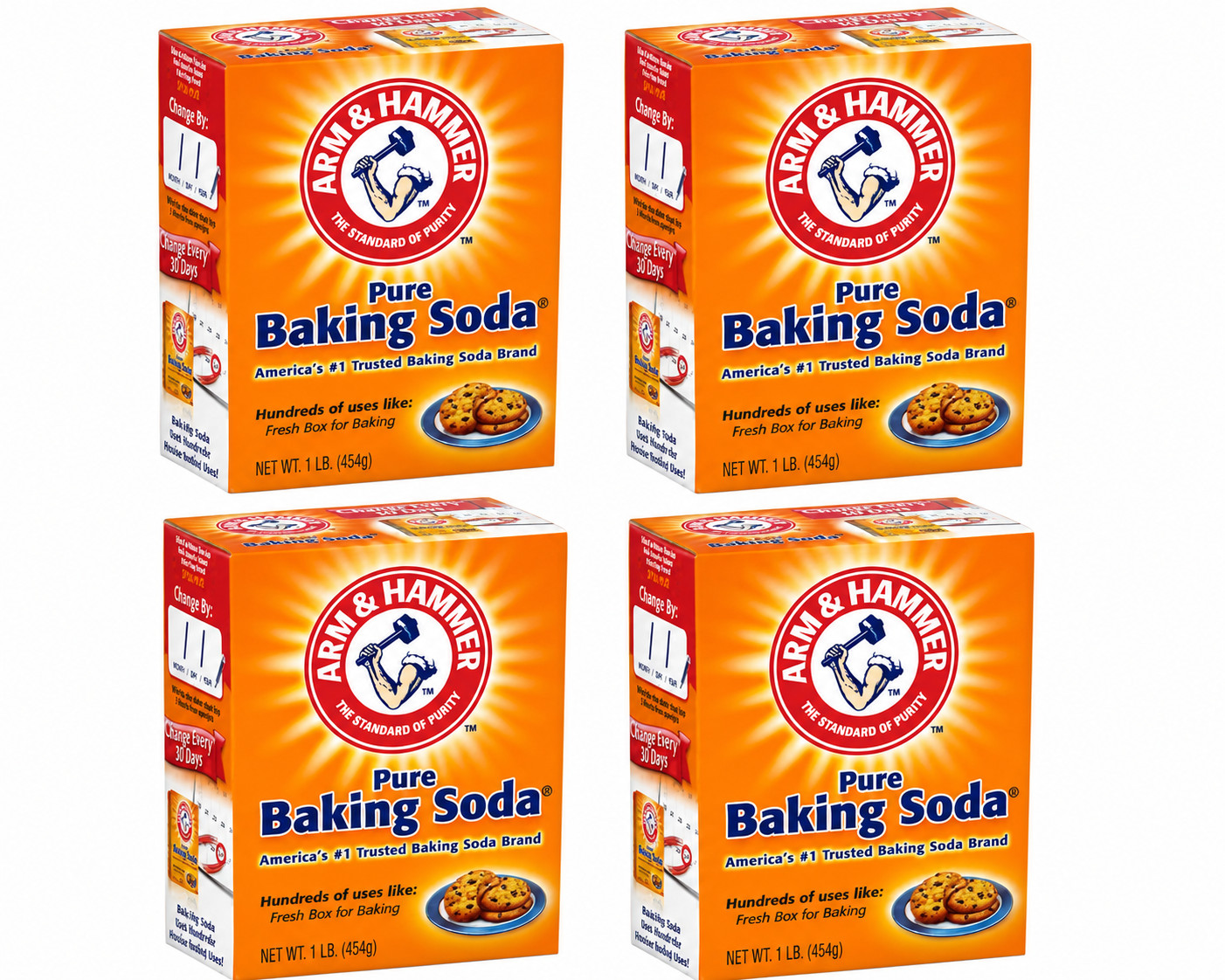 Arm & Hammer Baking Soda, 1 Pound  4 Pack