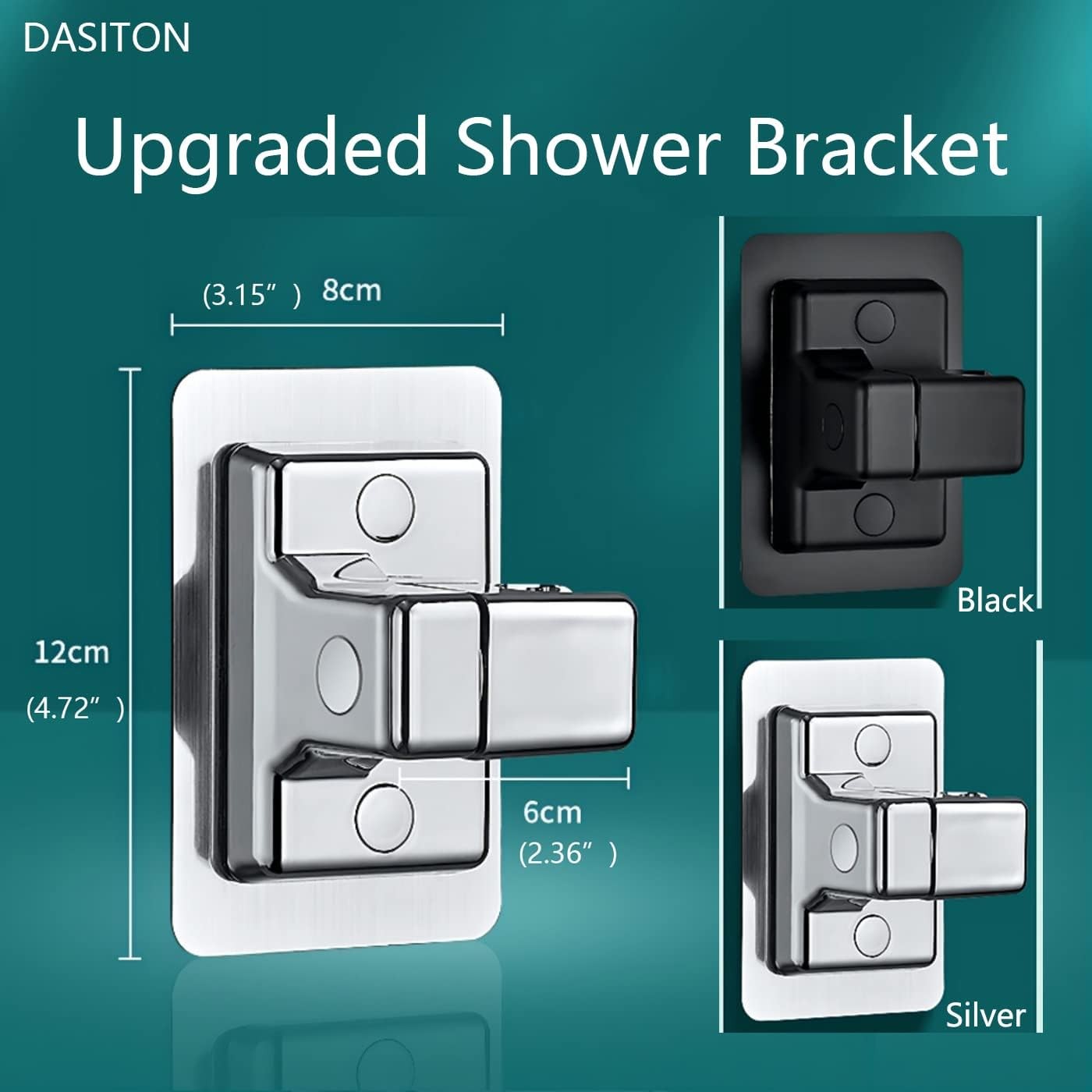 Handheld Shower Head Holder Wall Mount,Bathroom Adjustable Strong Adhesive