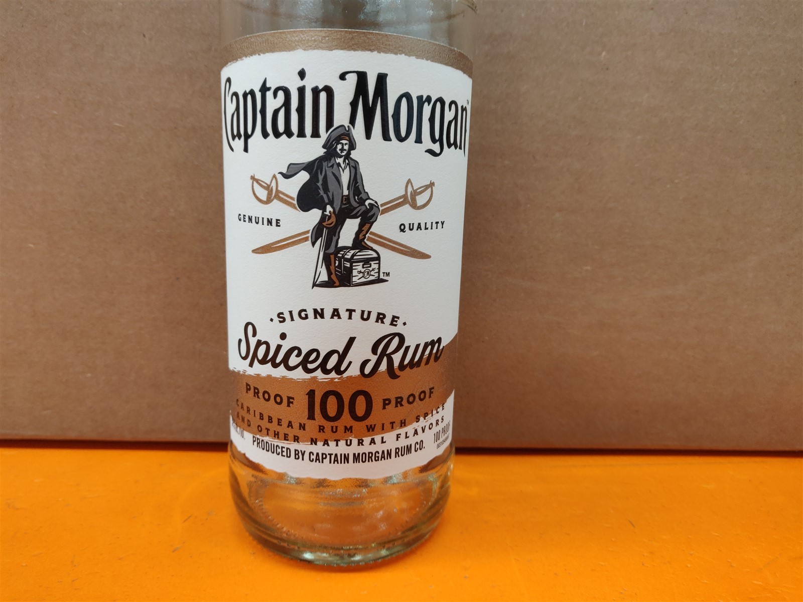⭐️⭐️⭐️⭐️⭐️ EMPTY 750mL Captain Morgan Original Spiced Rum Bottle for Craft/Décor