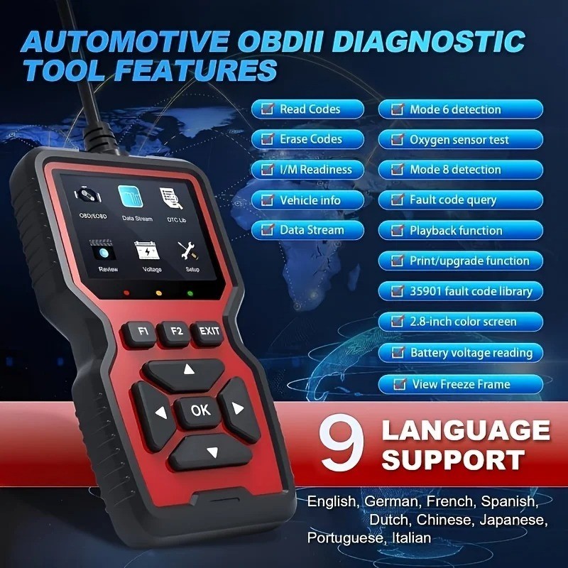 Professional OBD2 V519 Scanner 2026 Upgraded+ CAN OBDII Code Reader