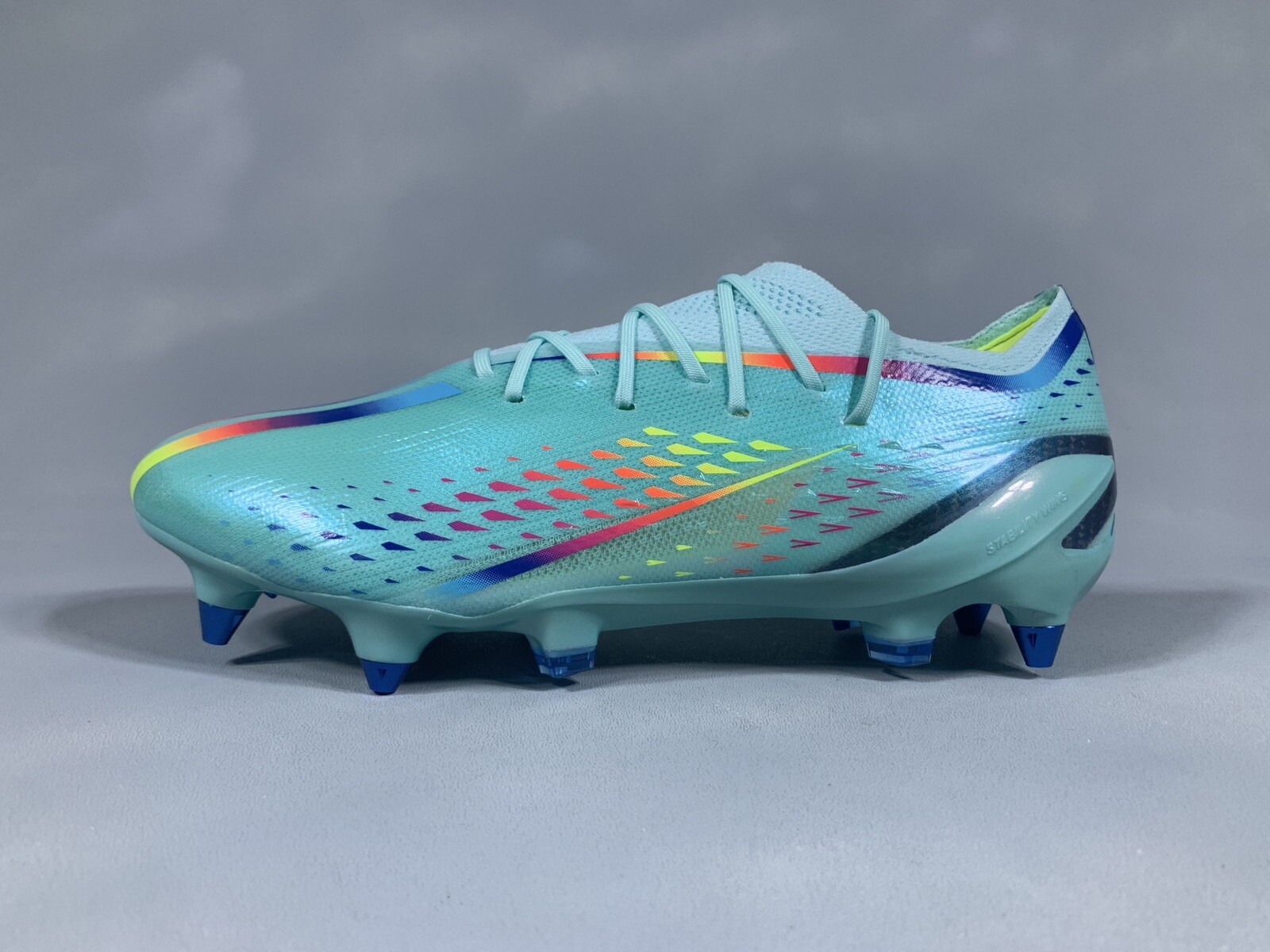 adidas X Speedportal.1 SG Soccer Cleats Aqua Blue Multicolor GW8442 Men's 7.5